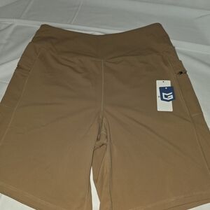 Gradual Brand High Waisted Women's Athletic Tan Shorts, 2XL